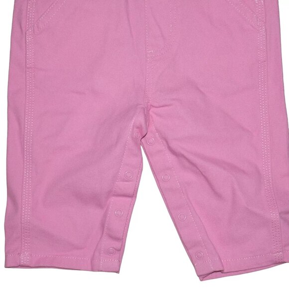 Carhartt Bib Overalls Pink Infant Size 3M 6M 12M Valentines Day Outfit Barbie - Picture 4 of 7